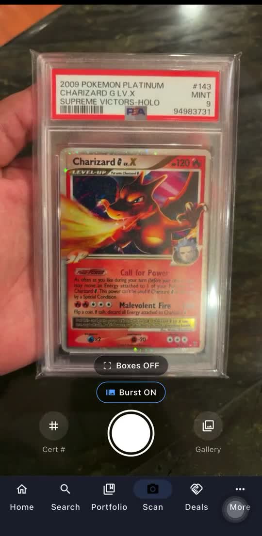 Chasecard scanning a graded card